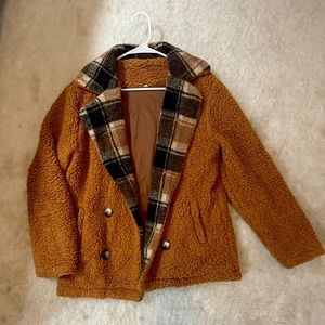Medium Plaid Teddy Jacket